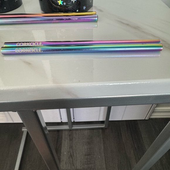 EUC Corkcicle COCKTAIL STRAW 2-PACK Stainless Steel Prism - Picture 6 of 8